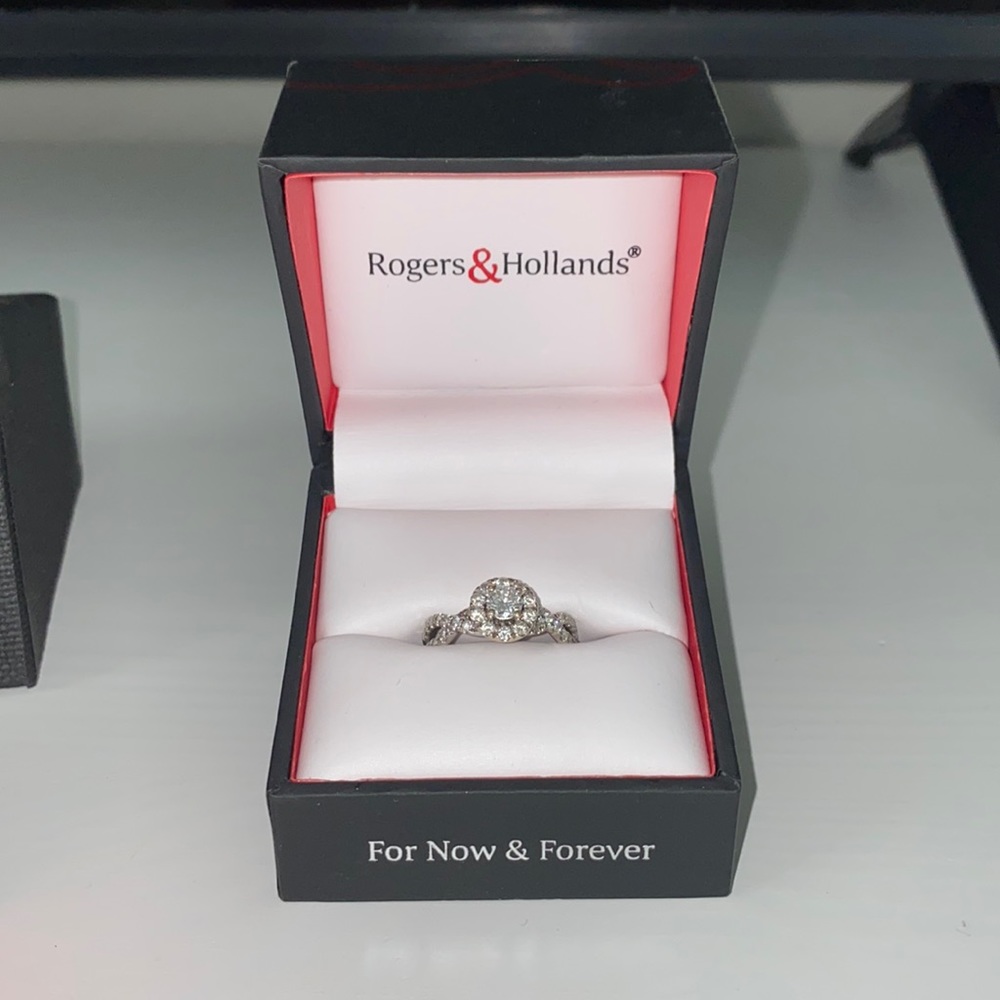 Shy Bridal Halo Engagement Ring